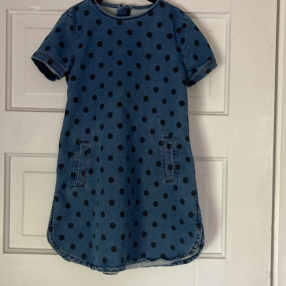 🎀 NORDSTROM | Tucker & Tate Denim black polka dot Girl Dress